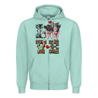 Seafoam love baby pigs Zipper Hoodie - Artiststas