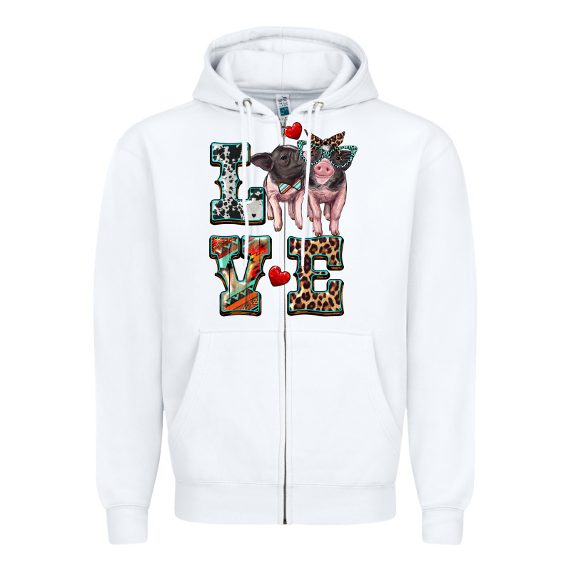 Love Baby Pigs Zipper Hoodie by Artiststas | Teevron