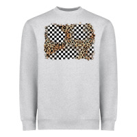 Heather Grey race leopard background Heavyweight Sweatshirt - Zillion Design Studio