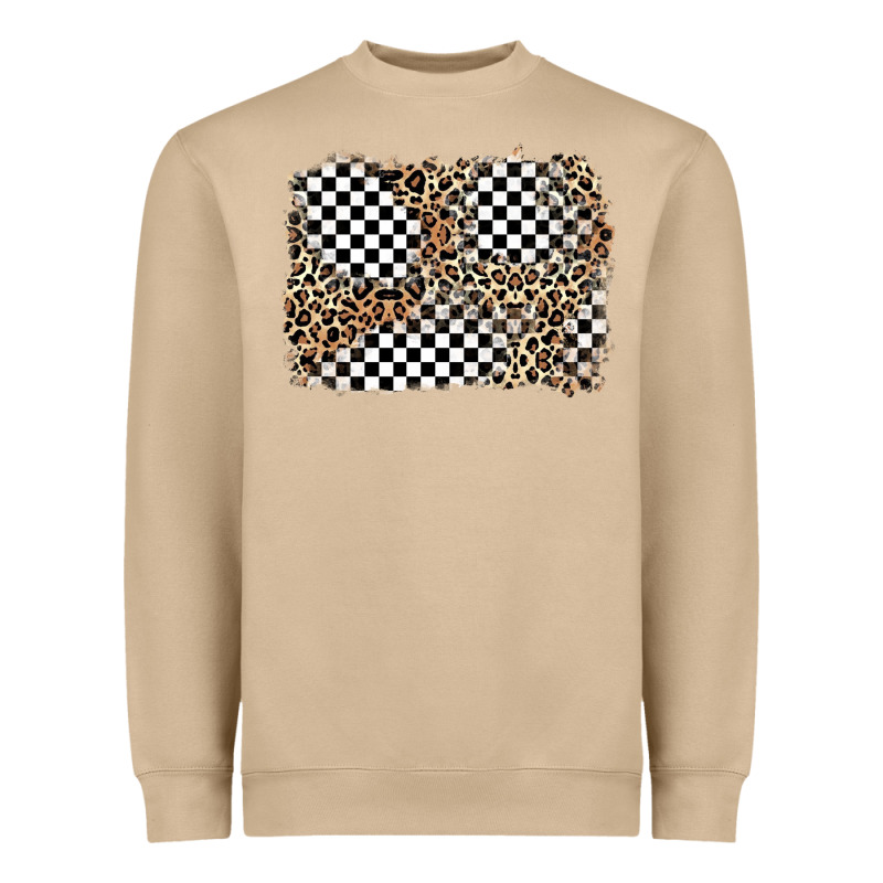 Race Leopard Background Heavyweight Sweatshirt by Zillion Design Studio | Teevron