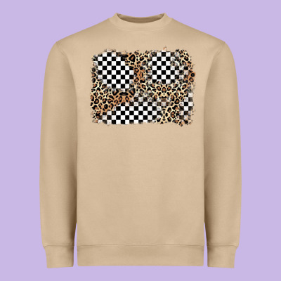 Race Leopard Background Heavyweight Sweatshirt Designed By Zillion Design Studio