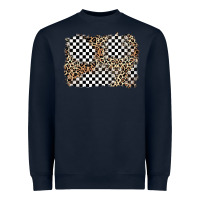 Navy race leopard background Heavyweight Sweatshirt - Zillion Design Studio