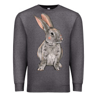 Charcoal Heather Easter bunny Premium Sweatshirt - NancyCooperArtShop