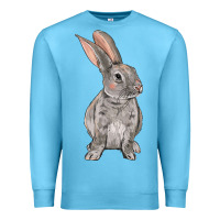 Ocean Blue Easter bunny Premium Sweatshirt - NancyCooperArtShop