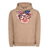 Pigment Burro american flag with pig Urban Hoodie - RanaPortraitStore