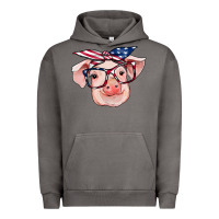 Pigment Tornado american flag with pig Urban Hoodie - RanaPortraitStore