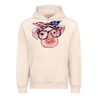 Sandshell american flag with pig Urban Hoodie - RanaPortraitStore