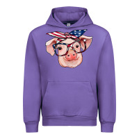 Tulip american flag with pig Urban Hoodie - RanaPortraitStore