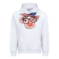 White american flag with pig Urban Hoodie - RanaPortraitStore