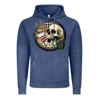 Vintage Denim race skull Vintage Hoodie - Zillion Design Studio