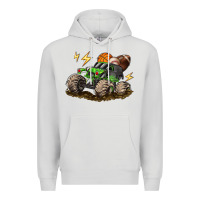 Dove Grey monster truck sports Premium Hoodie - LillyAllenDesigns