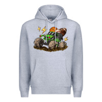 Heather Grey monster truck sports Premium Hoodie - LillyAllenDesigns