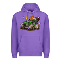 Purple monster truck sports Premium Hoodie - LillyAllenDesigns
