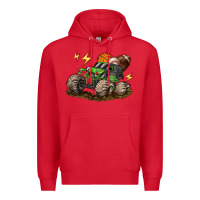 Red monster truck sports Premium Hoodie - LillyAllenDesigns