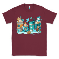 Burgundy winter coffe cups Classic Tee - AdoDesignShop