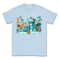 Dusty Blue winter coffe cups Classic Tee - AdoDesignShop