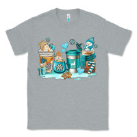 Heather Grey winter coffe cups Classic Tee - AdoDesignShop
