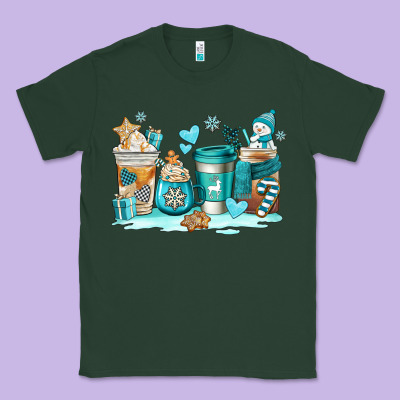 Winter Coffe Cups Classic Tee Designed By Adodesignshop