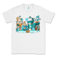 White winter coffe cups Classic Tee - AdoDesignShop