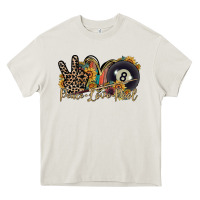 Cream peace love pool Heavy Core Tee - RacoonDesign