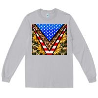 Moon Dust american sunflower and camouflage Long Sleeve Tee - AdoDesignShop