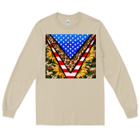 Mushroom american sunflower and camouflage Long Sleeve Tee - AdoDesignShop