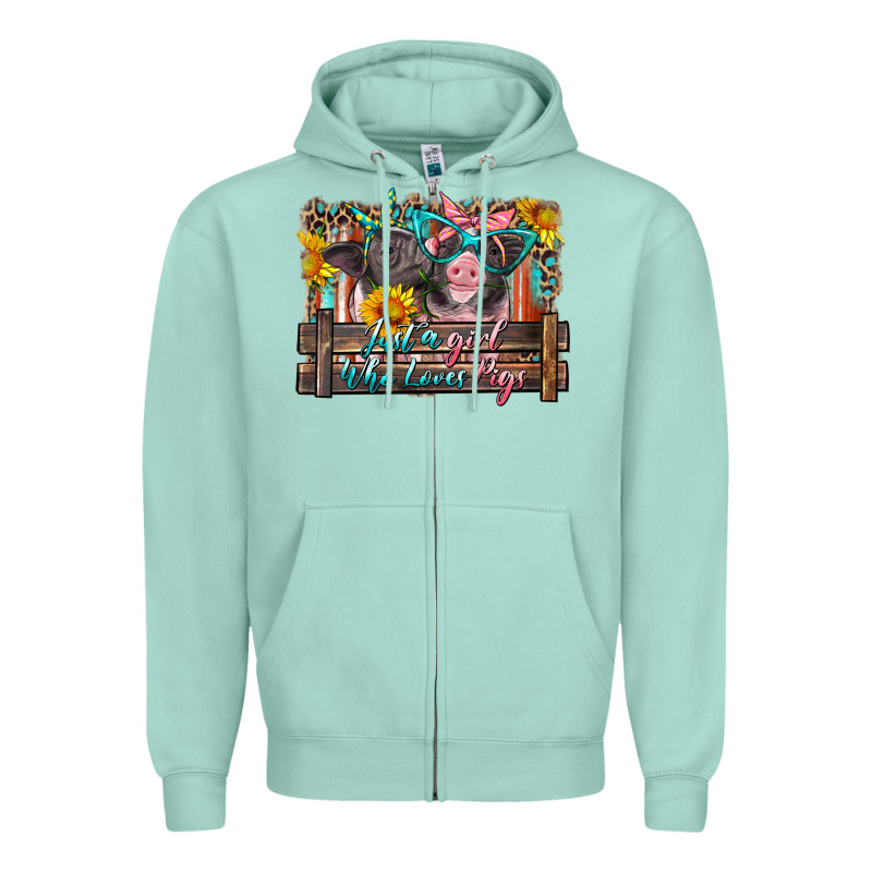 Just A Girl Who Loves Pigs Zipper Hoodie by Artiststas | Teevron