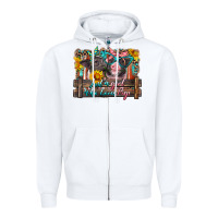 White just a girl who loves pigs Zipper Hoodie - Artiststas
