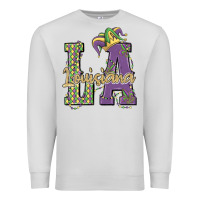 Dove Grey louisiana mardi gras Premium Sweatshirt - MaliasSmallBusiness