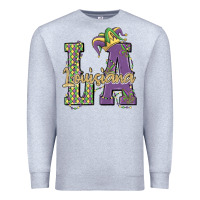 Heather Grey louisiana mardi gras Premium Sweatshirt - MaliasSmallBusiness