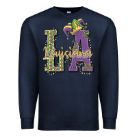 Navy louisiana mardi gras Premium Sweatshirt - MaliasSmallBusiness