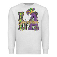 Oatmeal Heather louisiana mardi gras Premium Sweatshirt - MaliasSmallBusiness