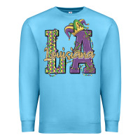 Ocean Blue louisiana mardi gras Premium Sweatshirt - MaliasSmallBusiness