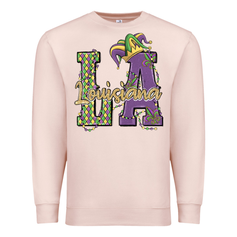 Louisiana Mardi Gras Premium Sweatshirt by MaliasSmallBusiness | Teevron