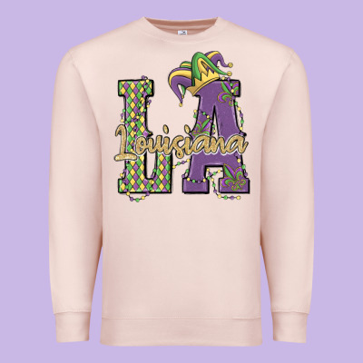 Louisiana Mardi Gras Premium Sweatshirt Designed By Maliassmallbusiness