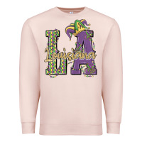 Pale Pink louisiana mardi gras Premium Sweatshirt - MaliasSmallBusiness