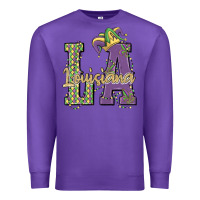 Purple louisiana mardi gras Premium Sweatshirt - MaliasSmallBusiness