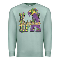 Seafoam louisiana mardi gras Premium Sweatshirt - MaliasSmallBusiness