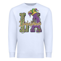 White louisiana mardi gras Premium Sweatshirt - MaliasSmallBusiness