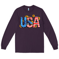 Plum usa sunflower Long Sleeve Tee - AdoDesignShop
