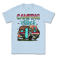 Dusty Blue camping vibes Classic Tee - JahusDesignShop