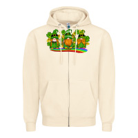 Sandshell st patricks day gnomes shamrock gold rainbow Zipper Hoodie - Artiststas