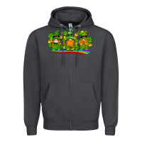 Smoke st patricks day gnomes shamrock gold rainbow Zipper Hoodie - Artiststas