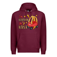 Burgundy i'm comin in fast Premium Hoodie - LillyAllenDesigns