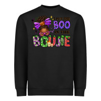 Black I Put The Boo In The Boujie Messy Bun Heavyweight Sweatshirt - texasbilliewilder