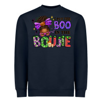 Navy I Put The Boo In The Boujie Messy Bun Heavyweight Sweatshirt - texasbilliewilder