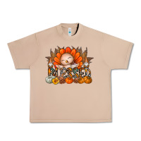 Burro Thanksgiving Turkey Pumpkin Blessed Urban Heavy Tee - CowhideDigitalArt