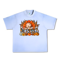 Grape Ice Thanksgiving Turkey Pumpkin Blessed Urban Heavy Tee - CowhideDigitalArt