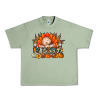 Oil Green Thanksgiving Turkey Pumpkin Blessed Urban Heavy Tee - CowhideDigitalArt