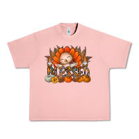 Salmon Thanksgiving Turkey Pumpkin Blessed Urban Heavy Tee - CowhideDigitalArt